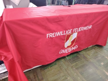 Feuerwehr Tischdecke rot