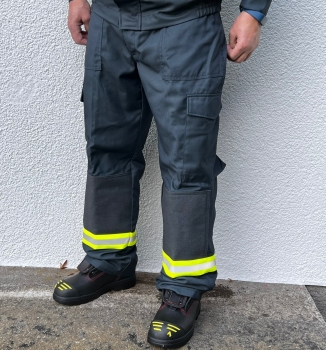Einsatzhose blau mit Klettbund und Kniepolster Triplex