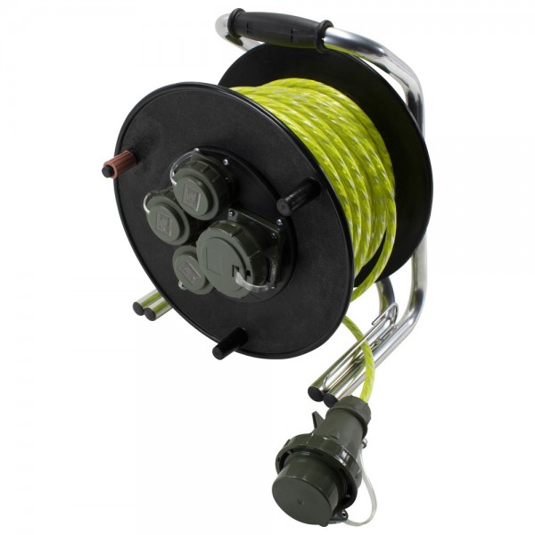 Dönges Leitungsroller Feuerwehr RFX 230 V/400 V, mit Reflexkabel, 30 m