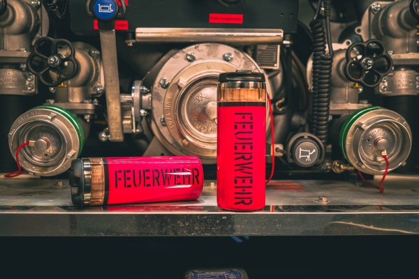 Thermobecher "Feuerwehrschlauch-pink"