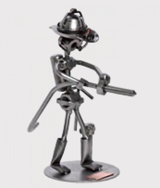 Metallskulptur Feuerwehr - Schlauch