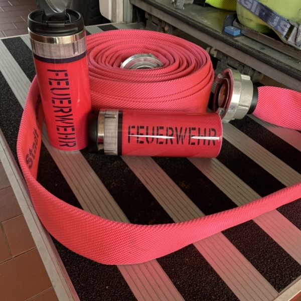 Thermobecher "Feuerwehrschlauch-pink"